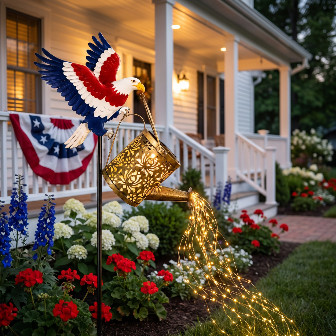 Patriotic Eagle Garden Light