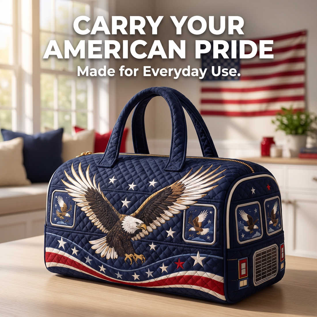 USA 250th Anniversary Patriotic Travel Bag